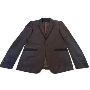 English Laundry Christopher Wicks Men's Cotton/Viscose Blazer Jacket Grey Size M